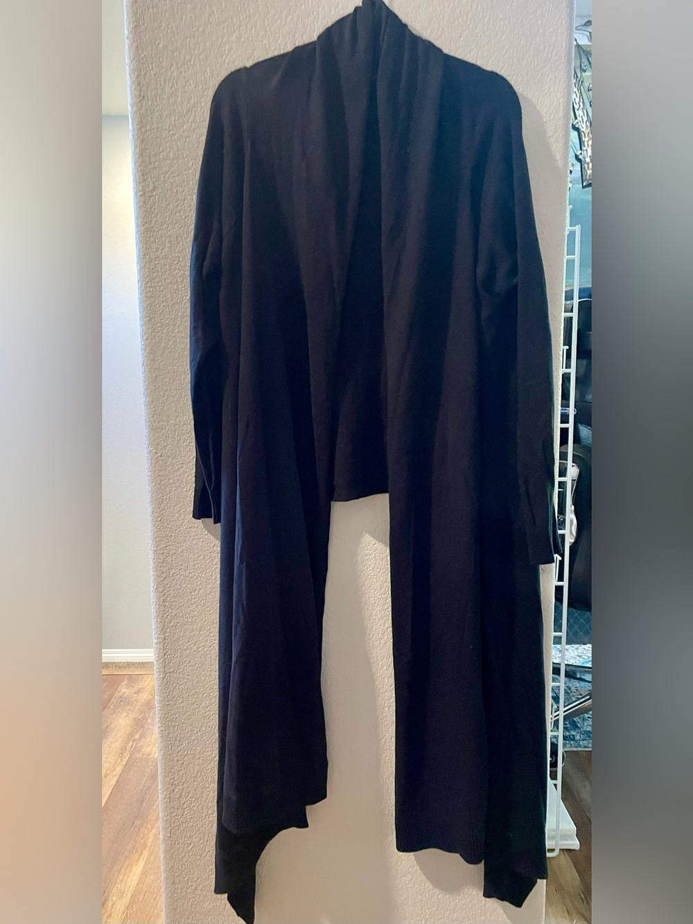 Liz Claiborne Black Long Open Cardigan